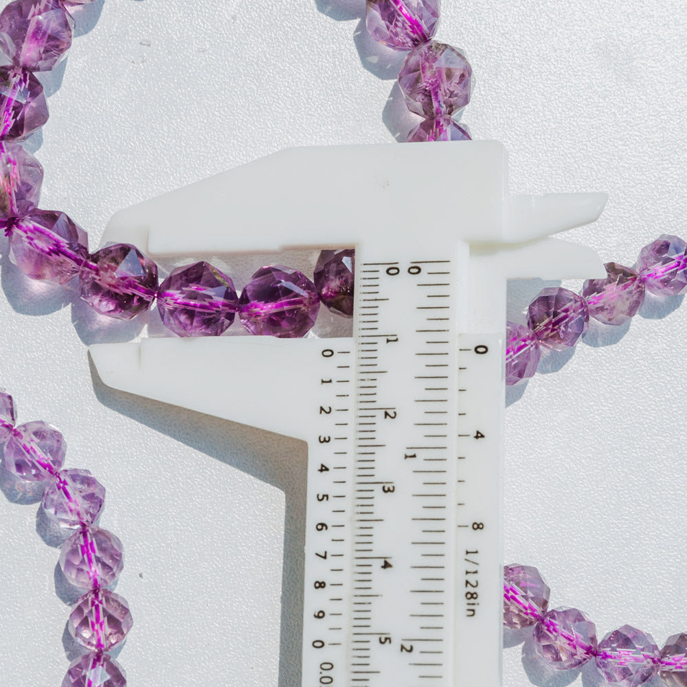 Natural Amethyst Diamond Face Bracelet