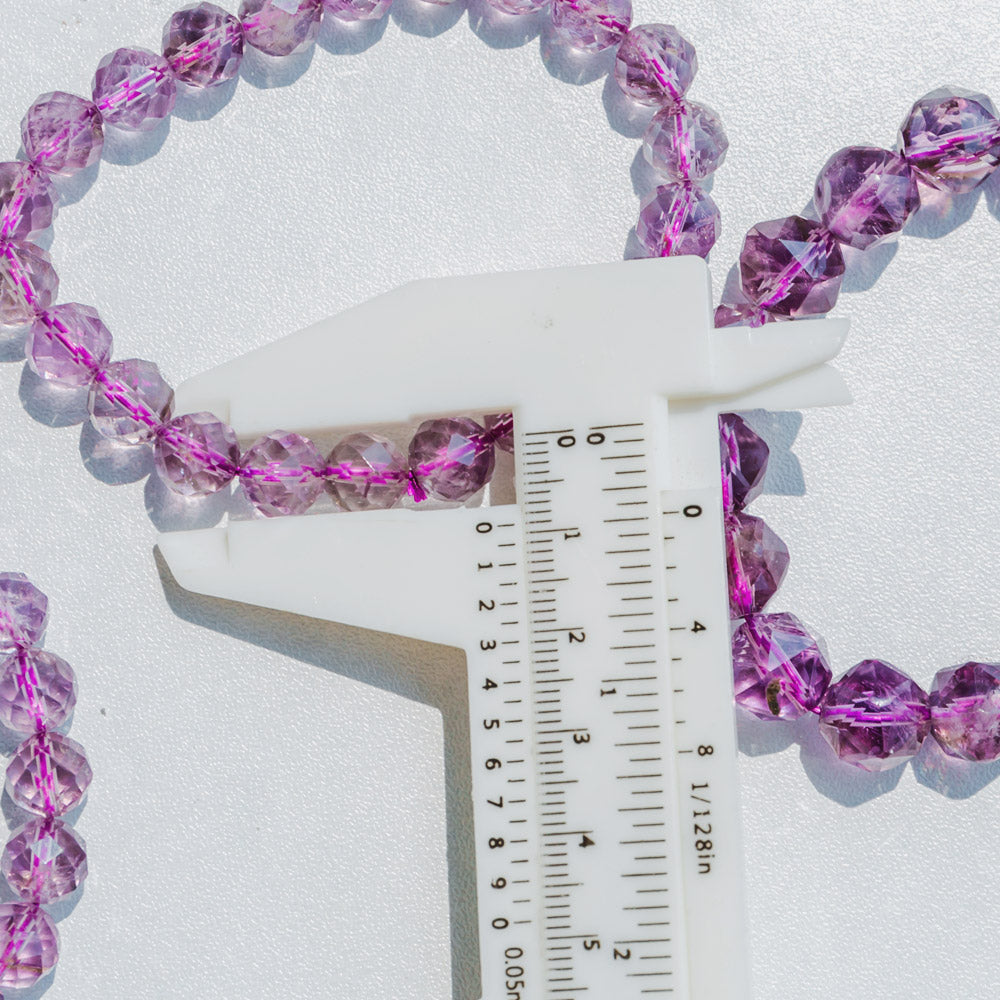 Natural Amethyst Diamond Face Bracelet