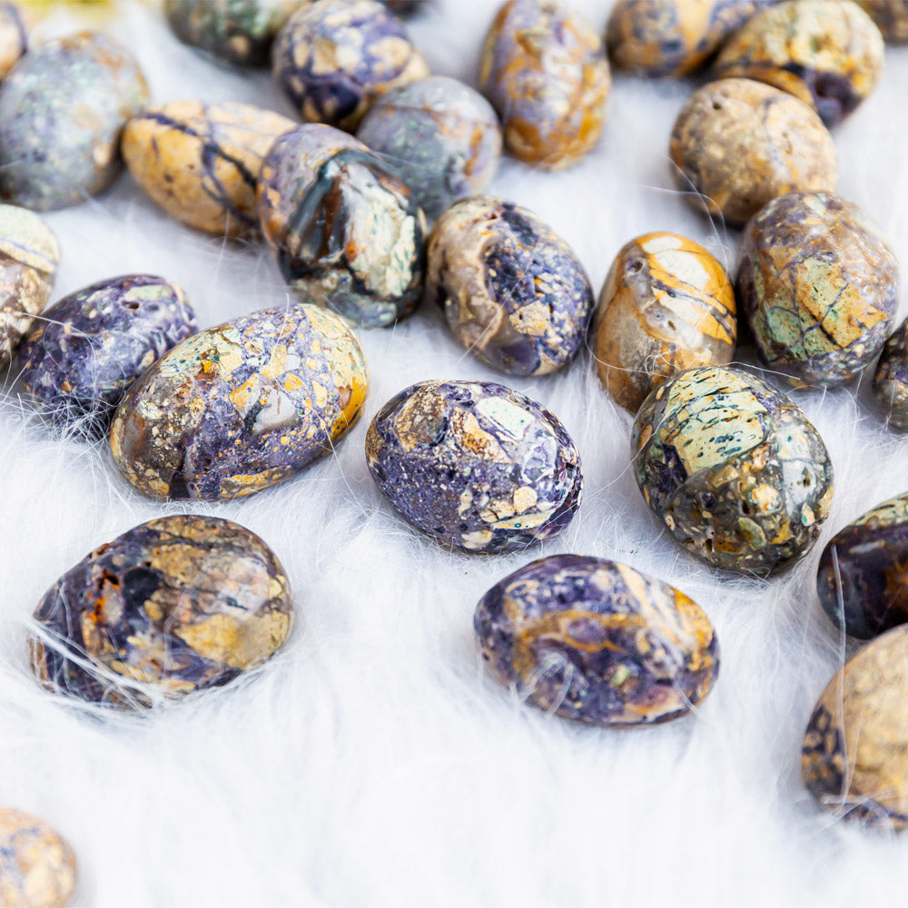 Purple Brecciated Tumbled Stone