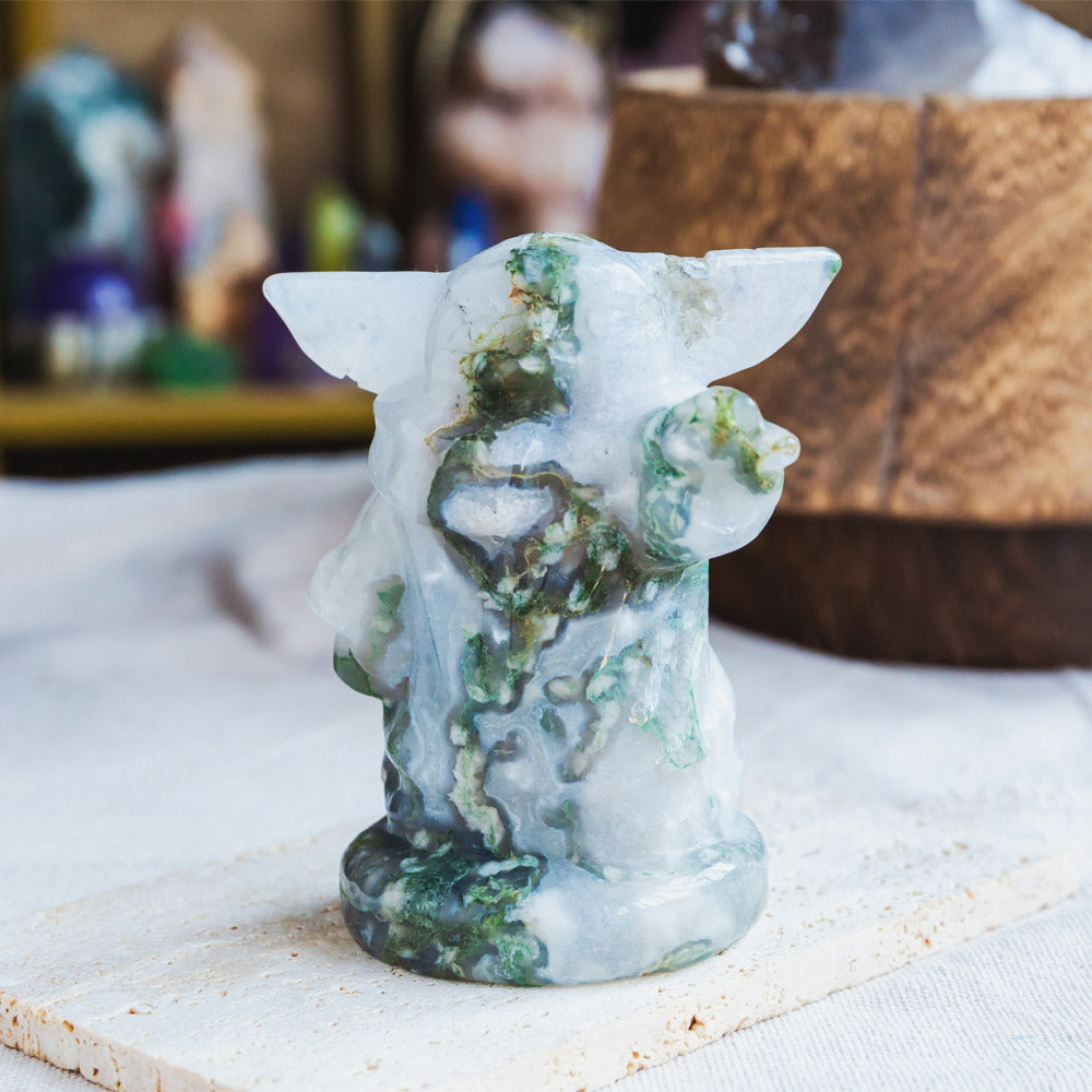 Moss Agate Yoda