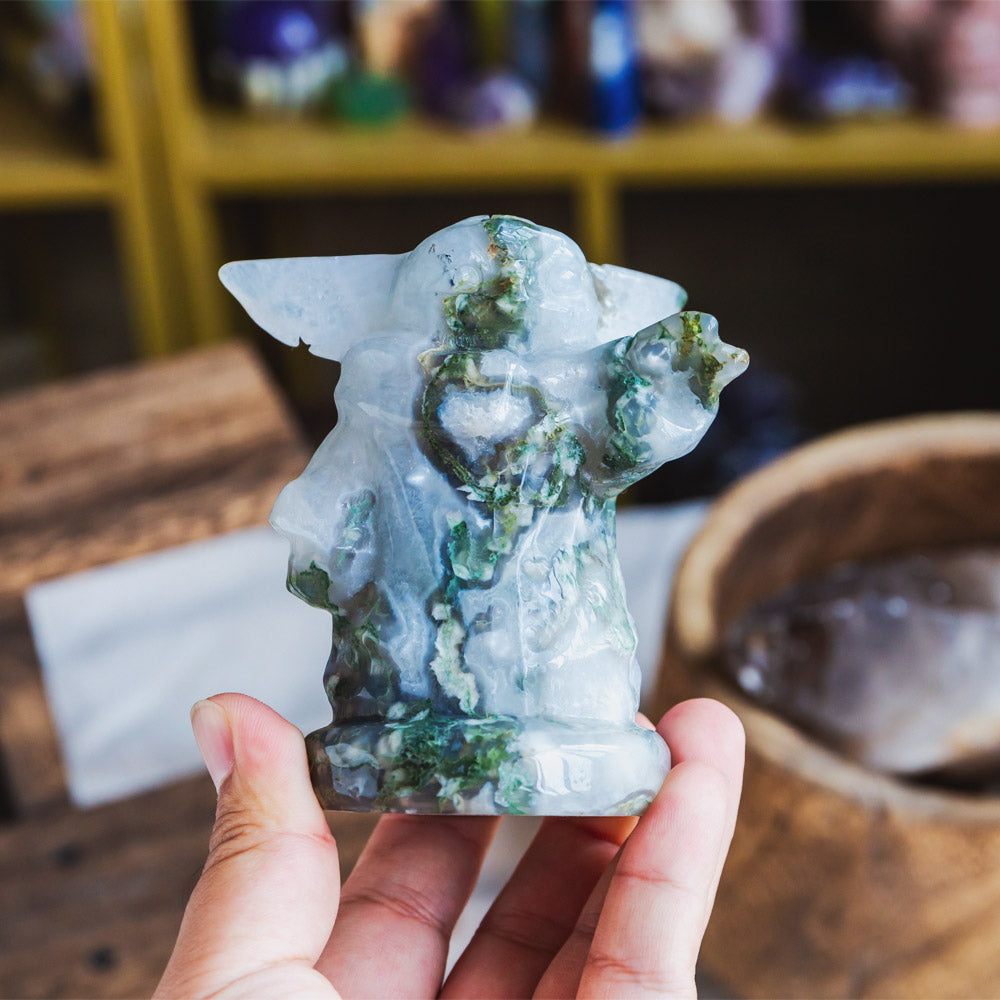 Moss Agate Yoda