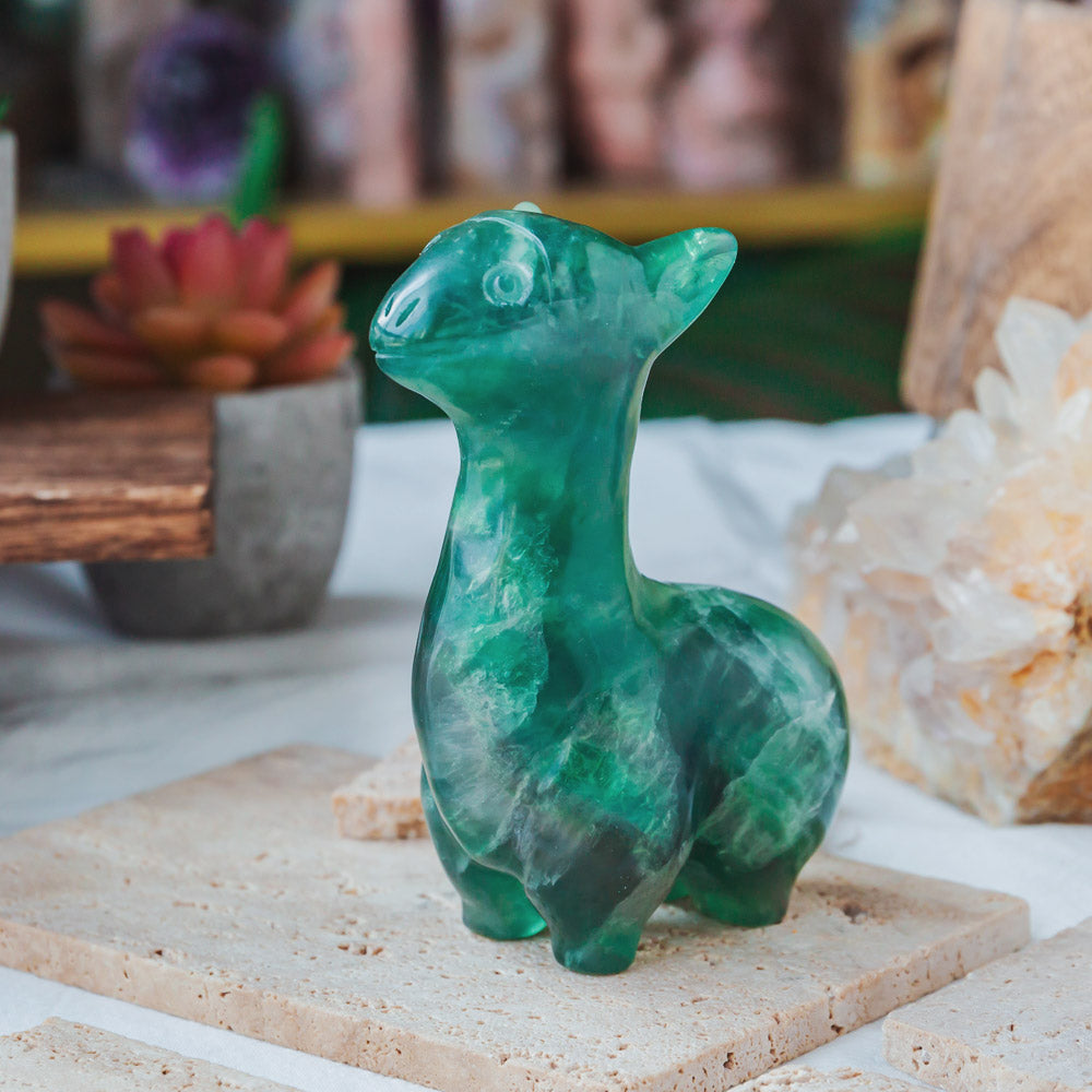 Green Fluorite Llama