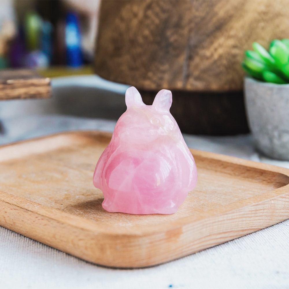 2.5" Rose Quartz Totoro