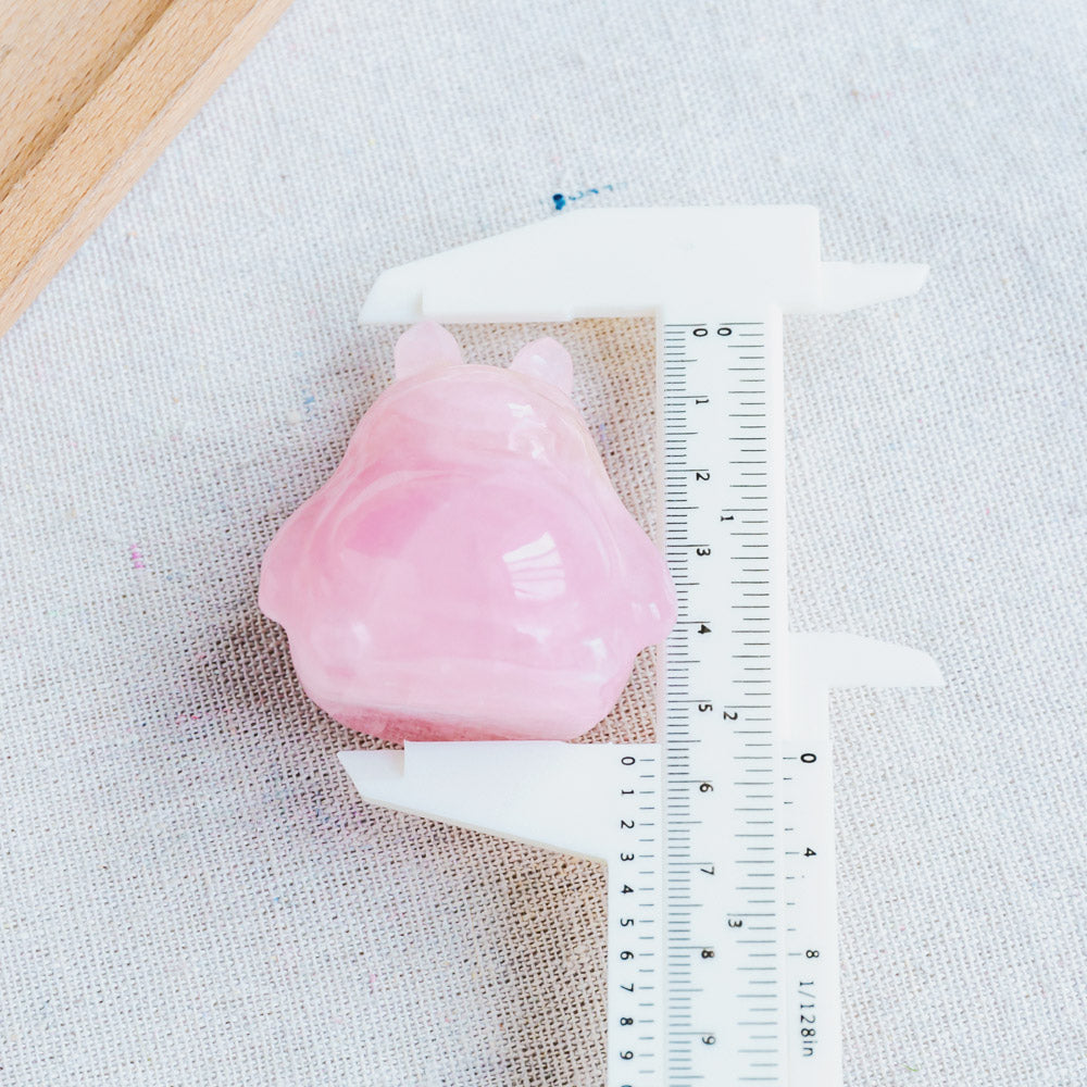 2.5" Rose Quartz Totoro