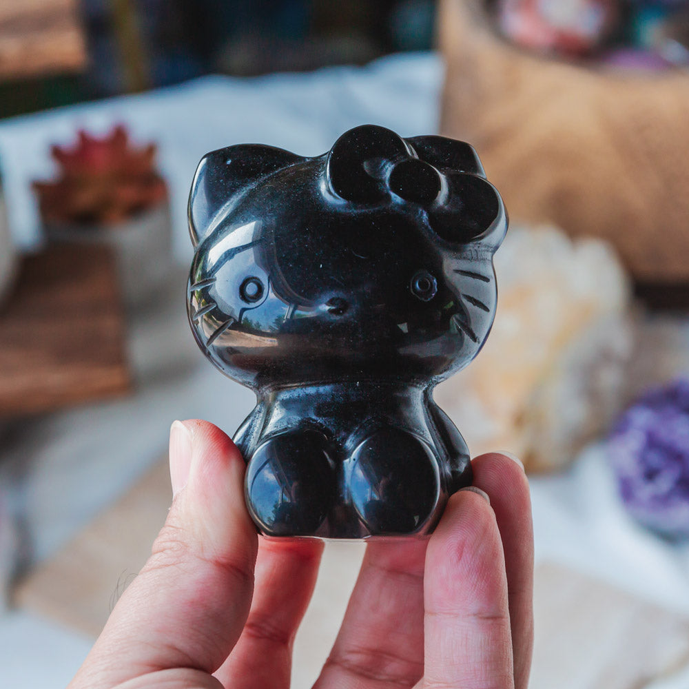 Black Obsidian Hello Kitty