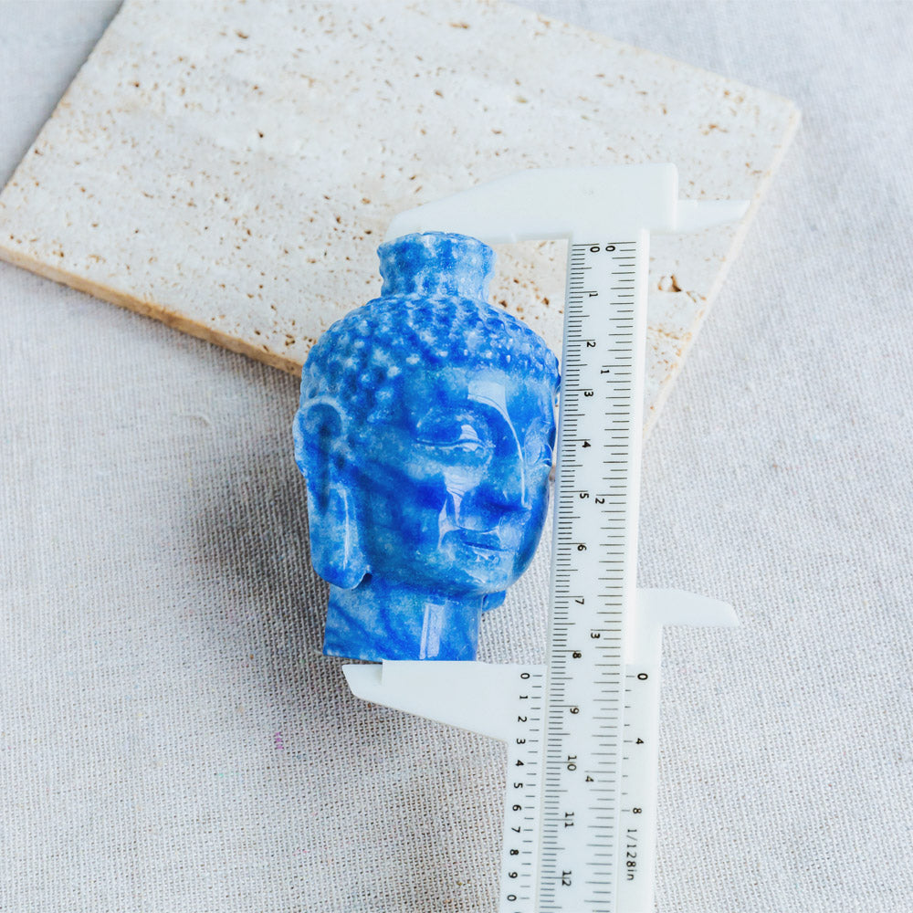 3" Blue Aventurine Buddha's Head