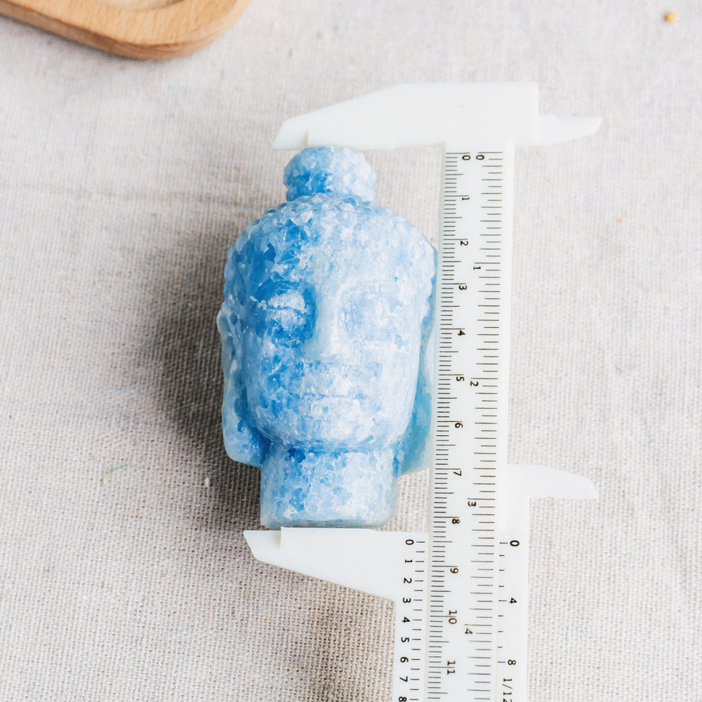 Blue Aragonite Buddha Head