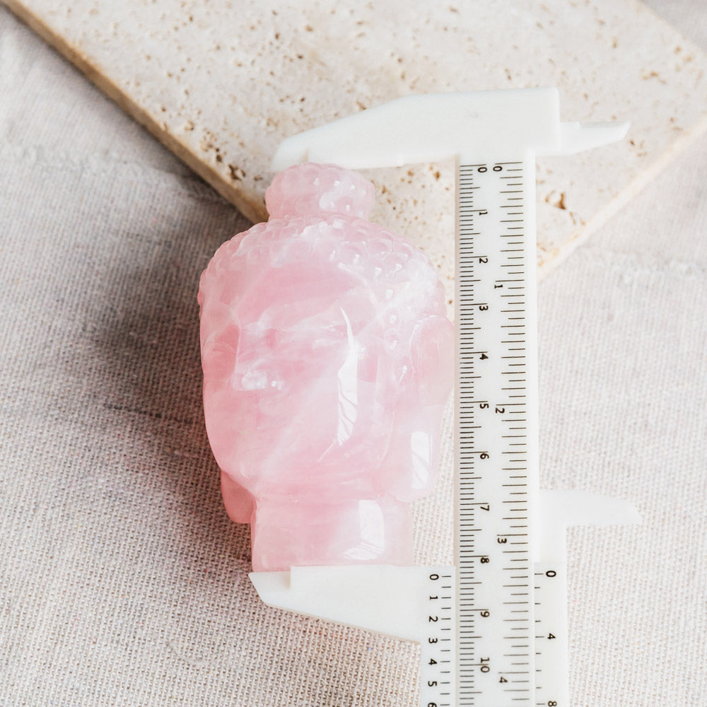 Rose Quartz Buddha Head