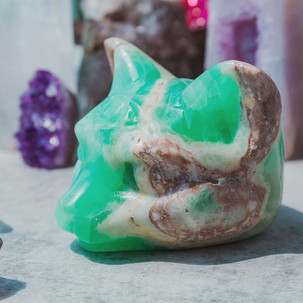 Caribbean Calcite Cat Head