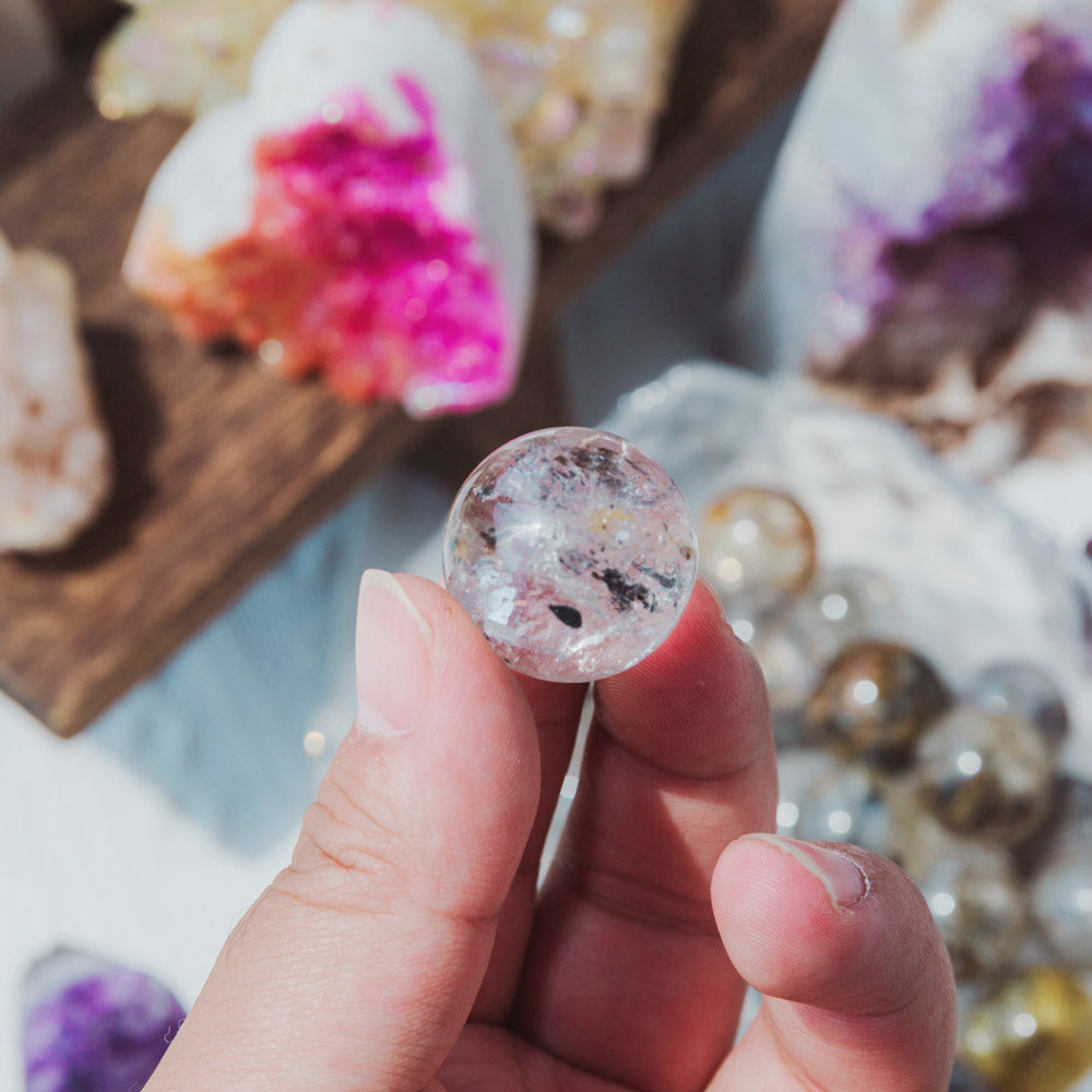 Garden Quartz With Sphalerite Ball