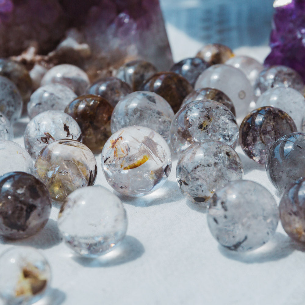 Garden Quartz With Sphalerite Ball