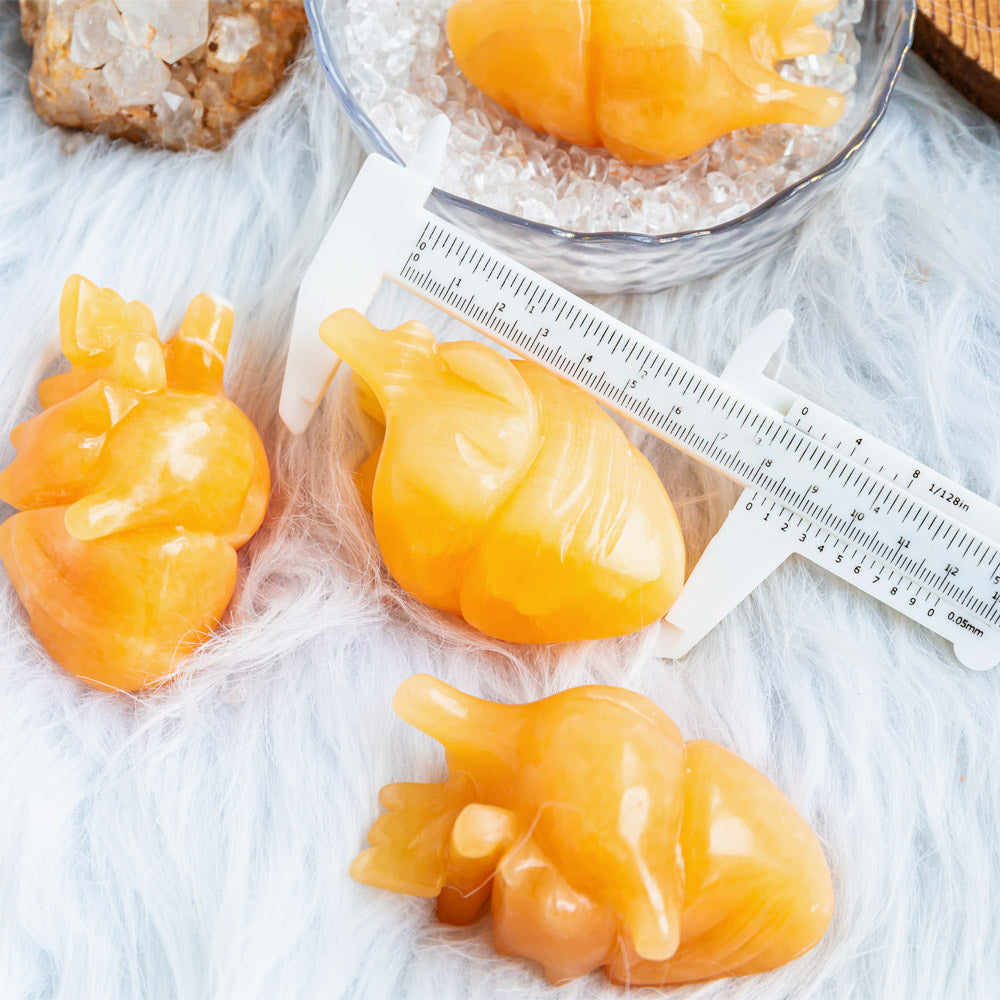 Orange Calcite human heart