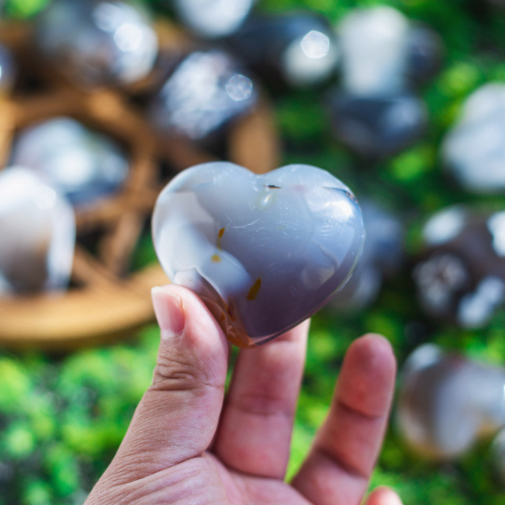 Orca Agate Heart