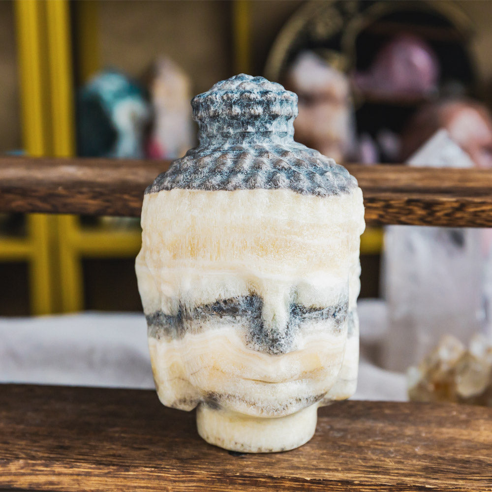 Zebra Calcite Buddha's Head