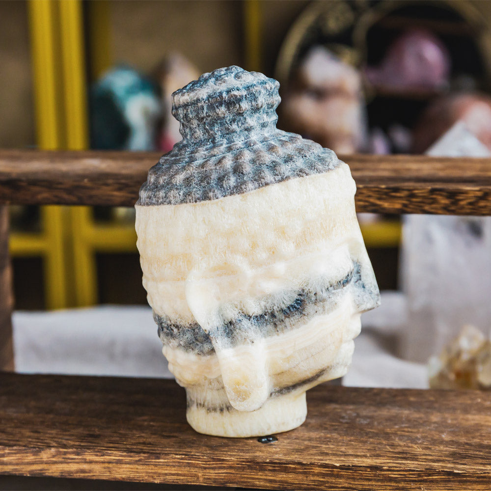 Zebra Calcite Buddha's Head