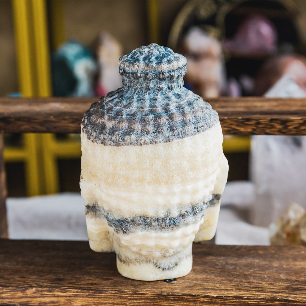 Zebra Calcite Buddha's Head