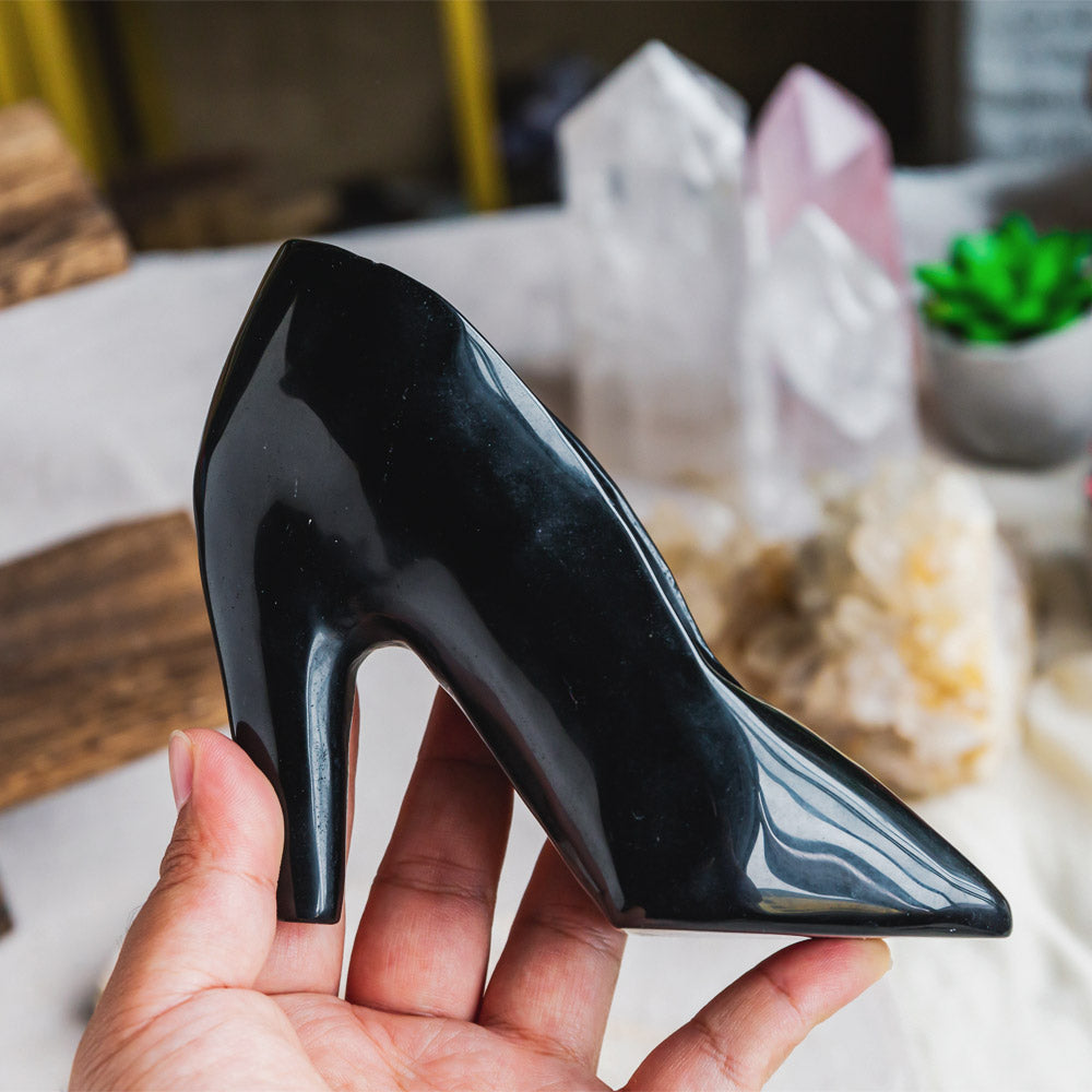 Black Obsidian High-heeled Shoes