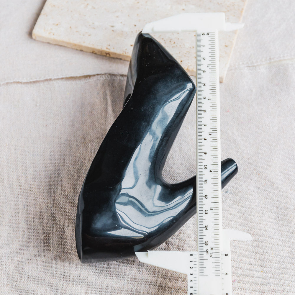 Black Obsidian High-heeled Shoes