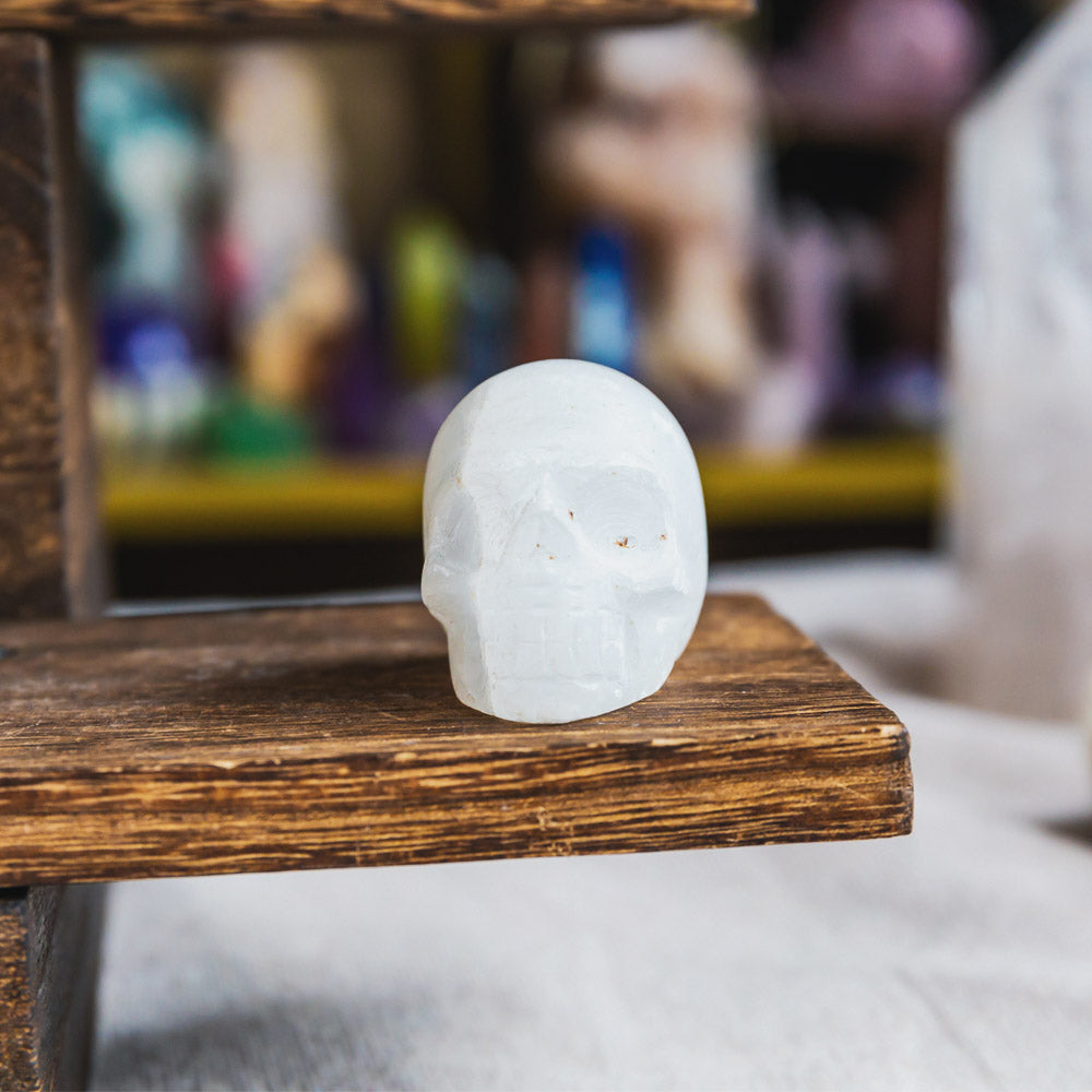 1.5" Selenite Skull