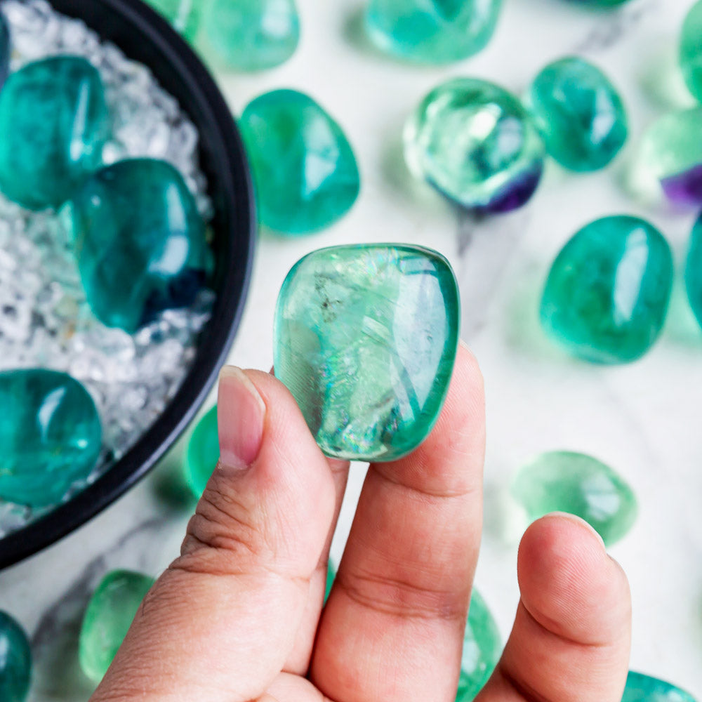 Green Fluorite Tumbled Stone