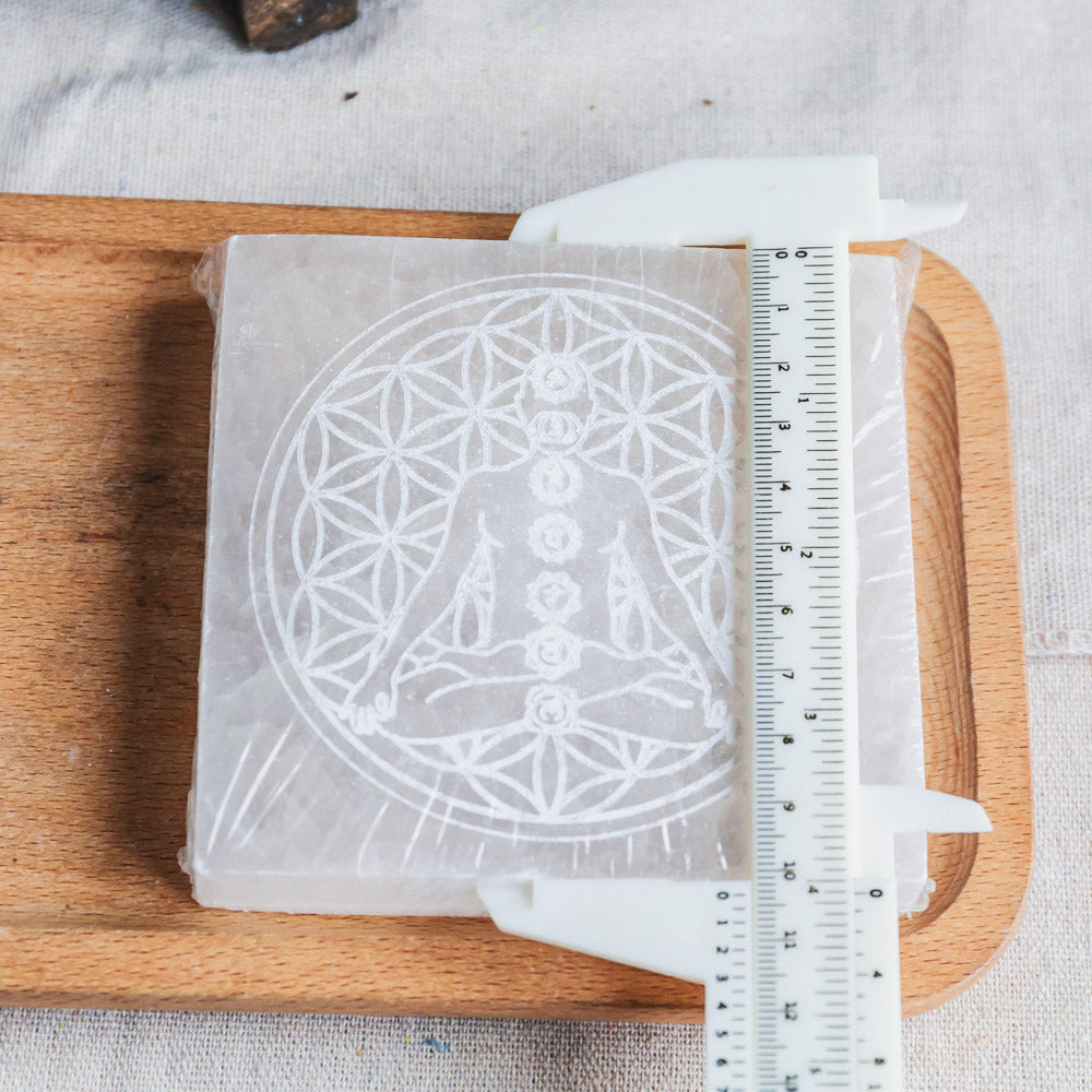 Selenite Square Plate