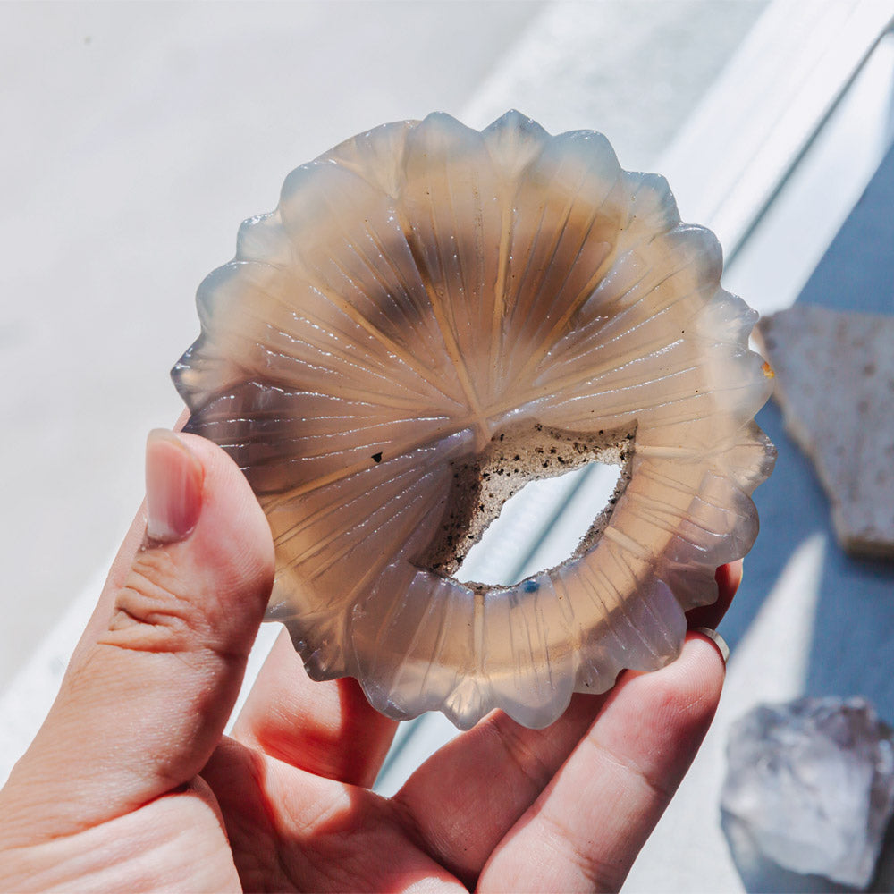 Druzy Agate Sunflower