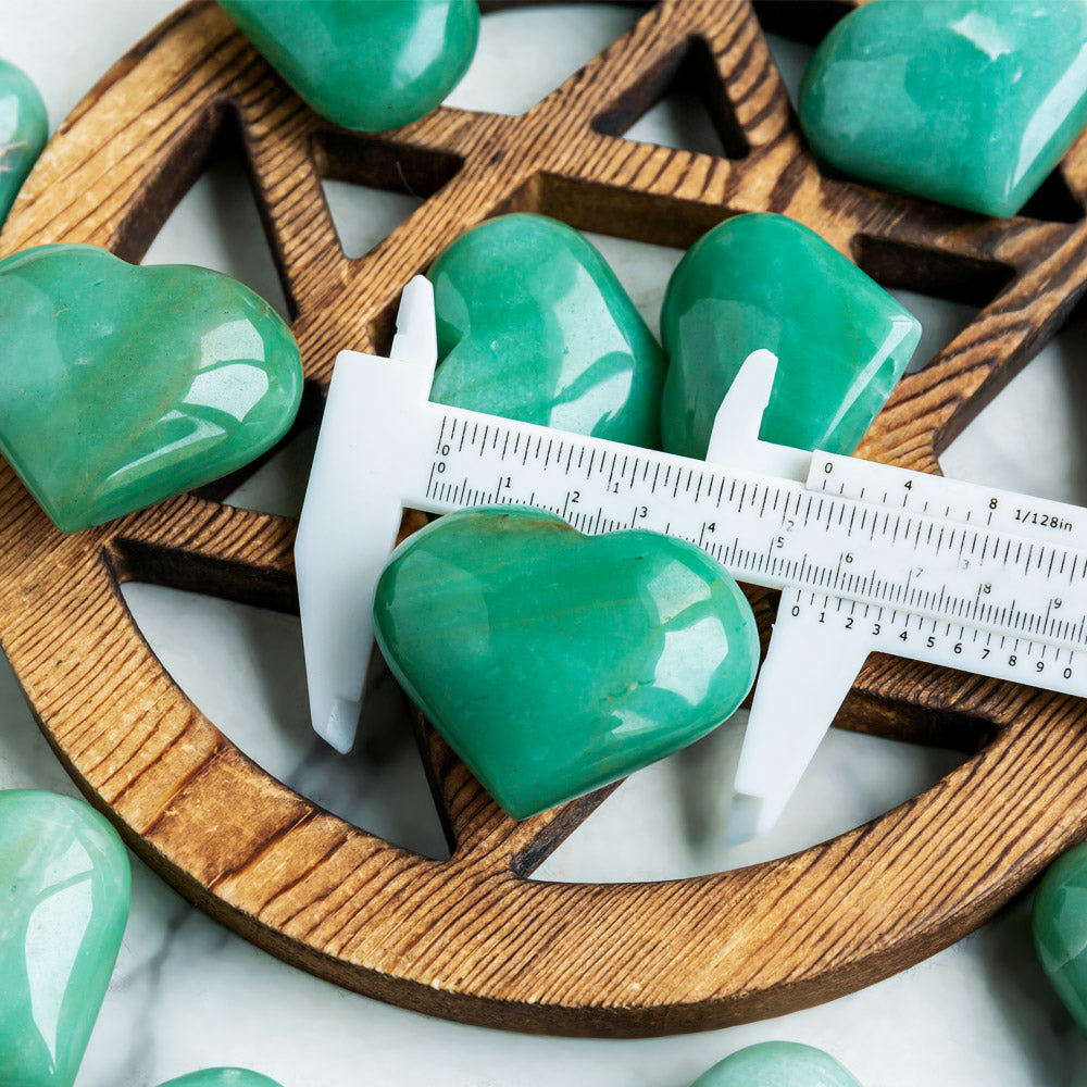 Green Aventurine hearts