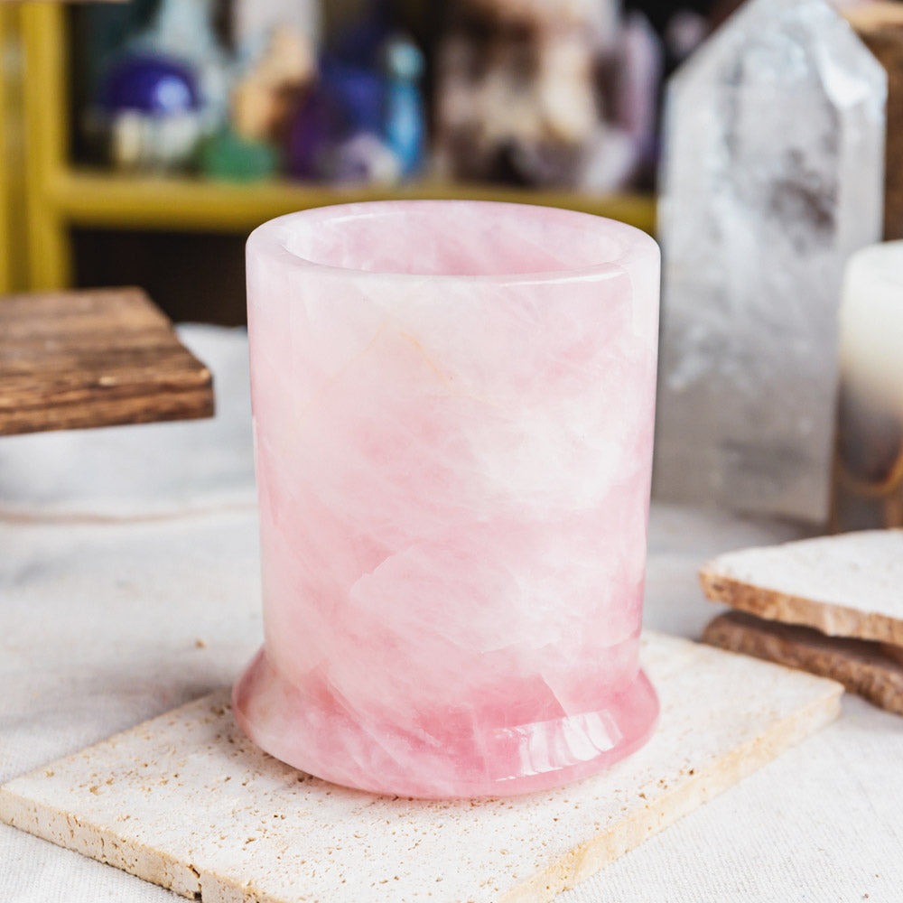 Rose Quartz Pen Container