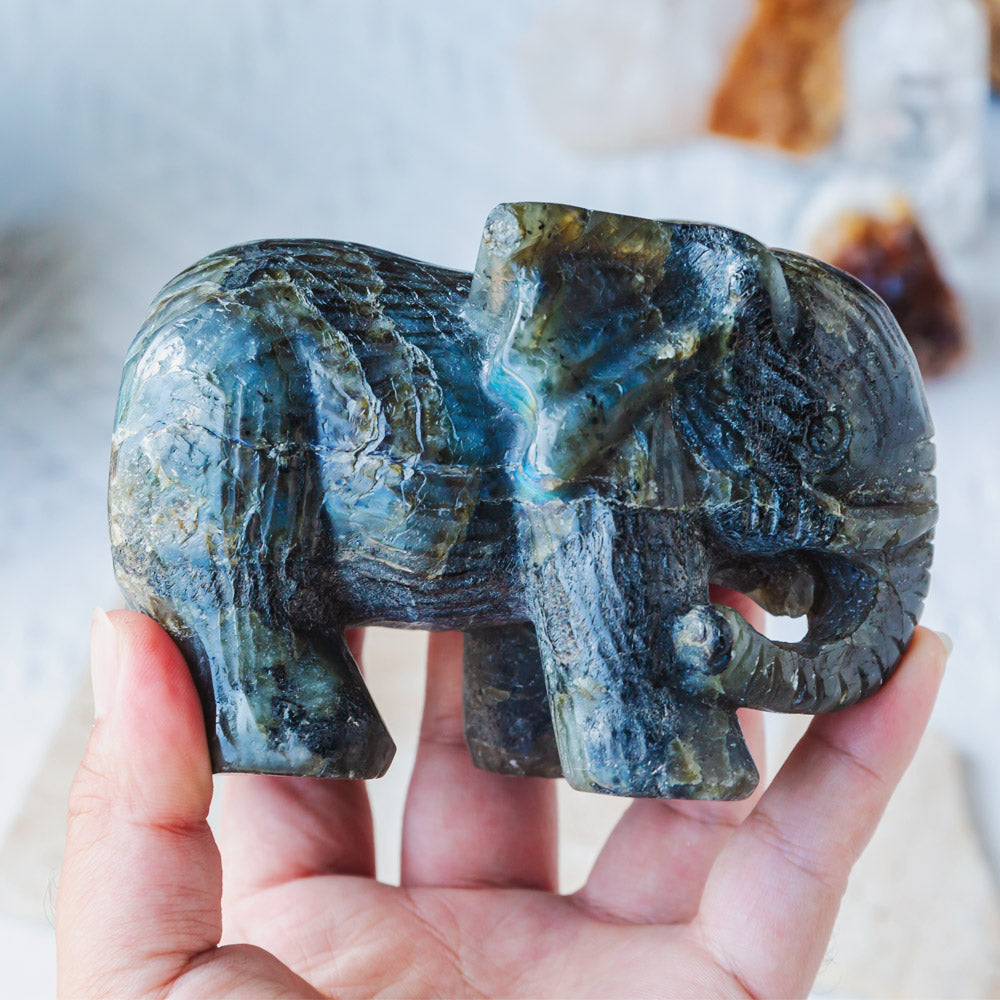 5" Labradorite Elephant