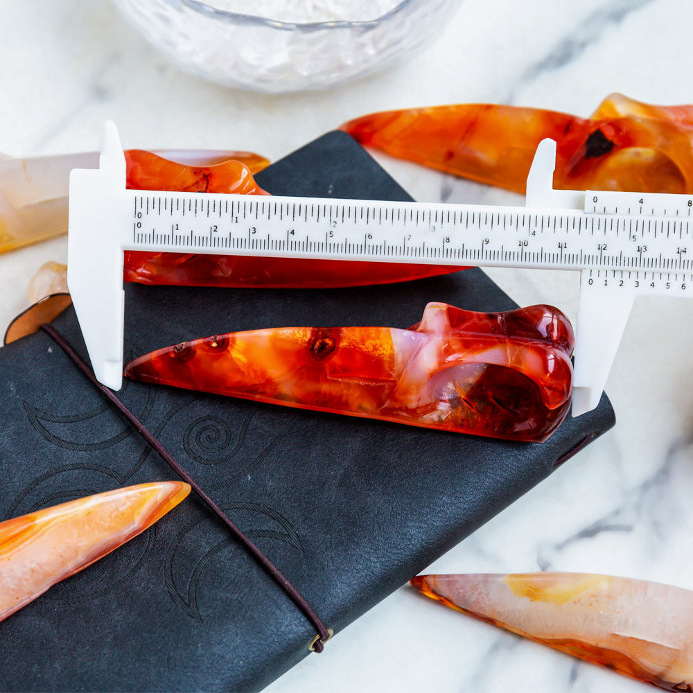 Carnelian Raven Skull