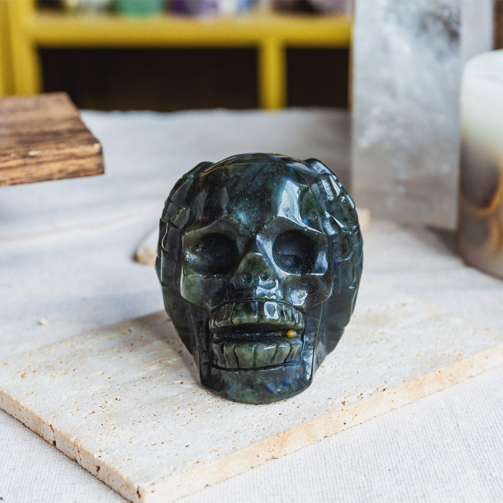 Labradorite Skull