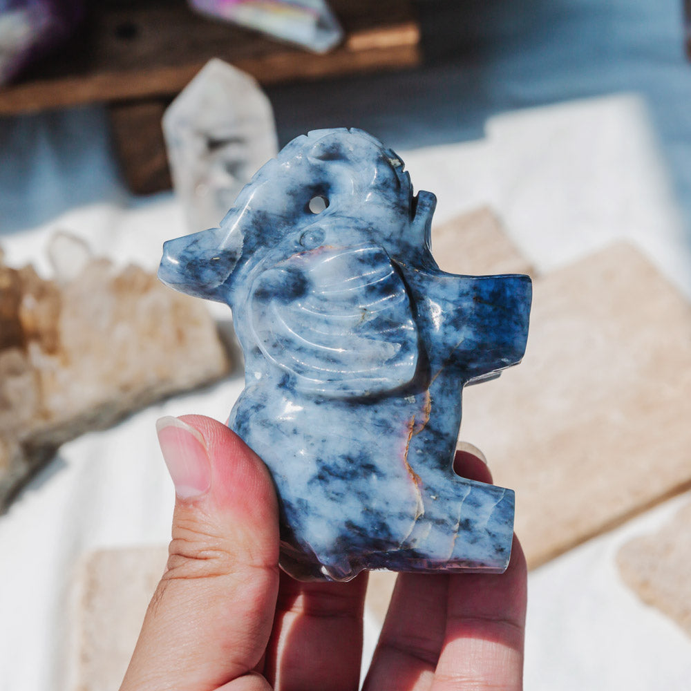 Blue Opal Elephant