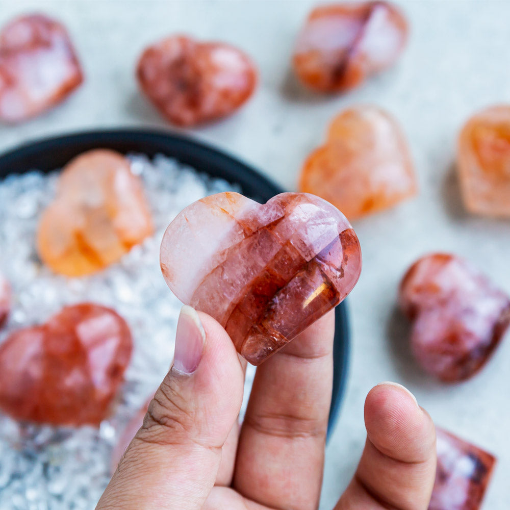 Fire Quartz hearts