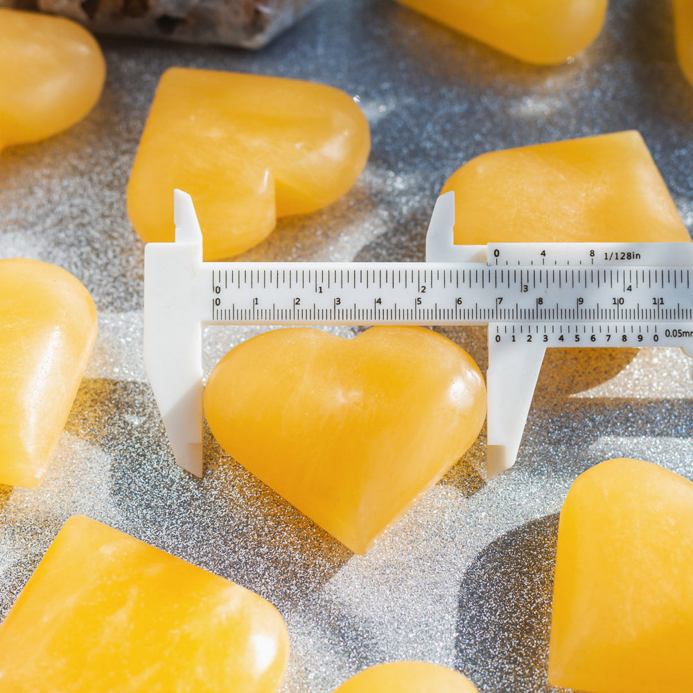 Orange Calcite Heart