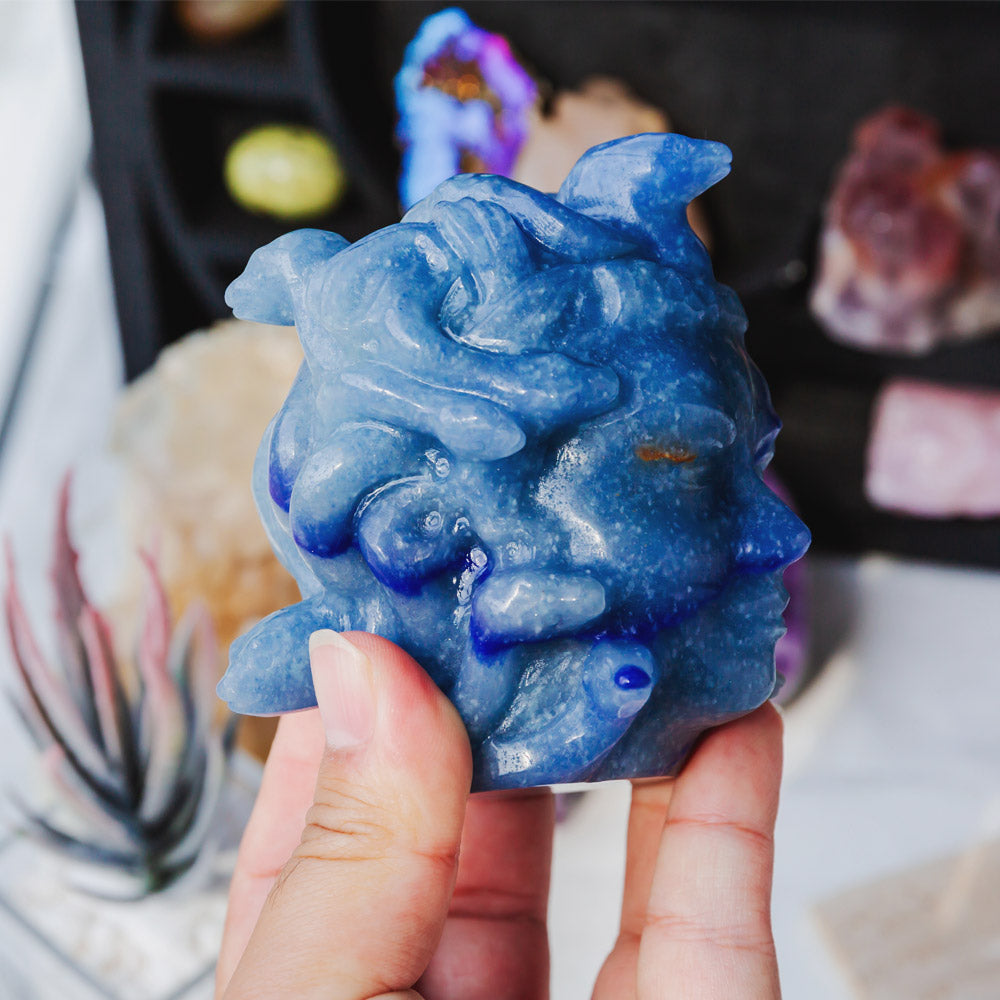 Blue Aventurine Medusa