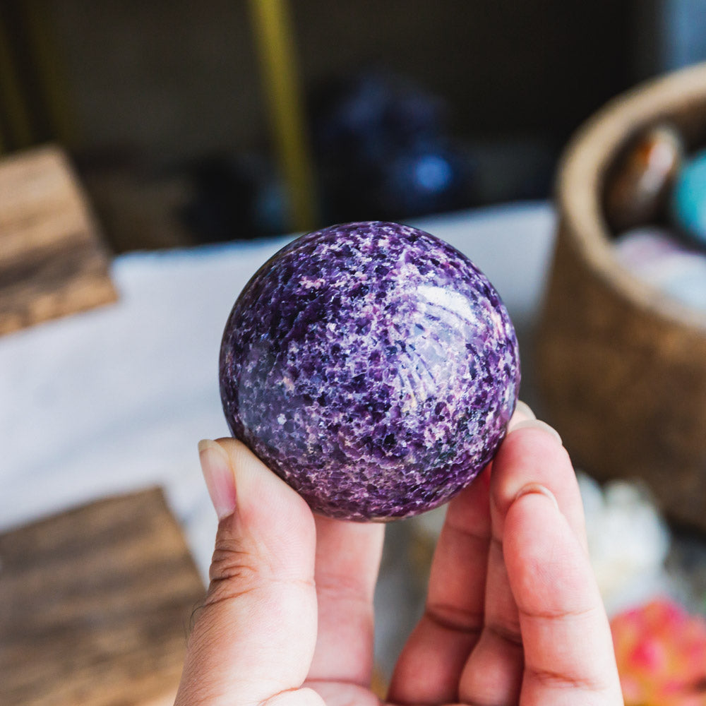 Lepidolite Sphere