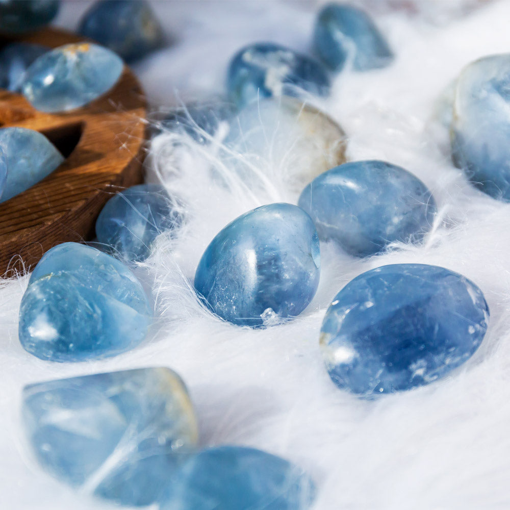 Blue Fluorite Tumbled Stone