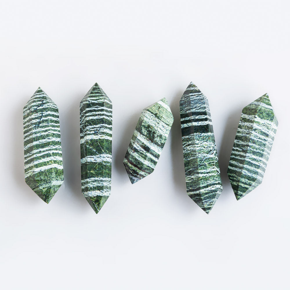 Green Zebra Jasper Double Point