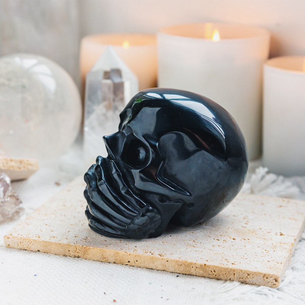 Black Obsidian Skull