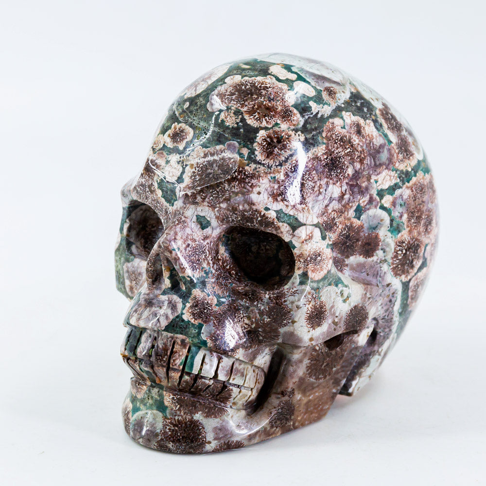 Russia Flower Agate Skull