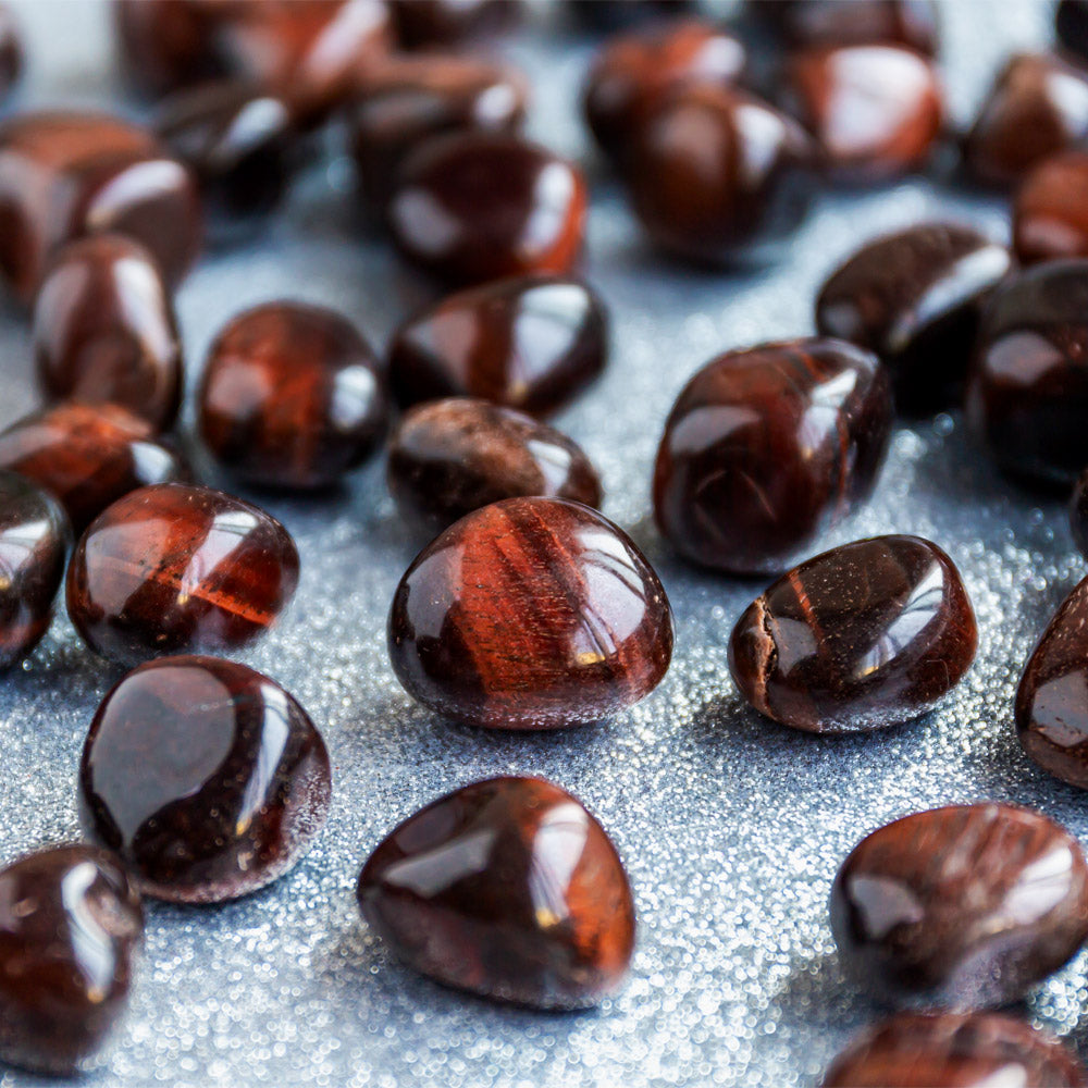 Red Tigers eye Tumbled Stone