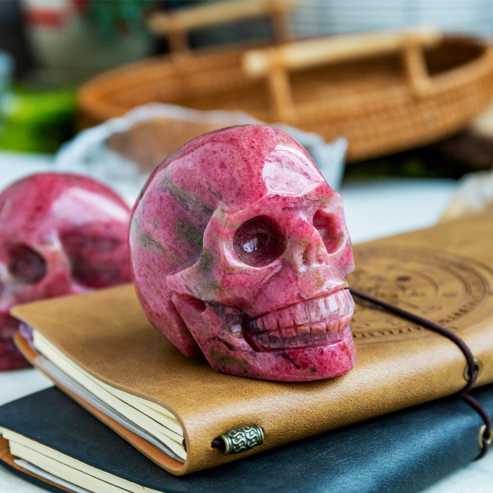 Rhodonite Skulls