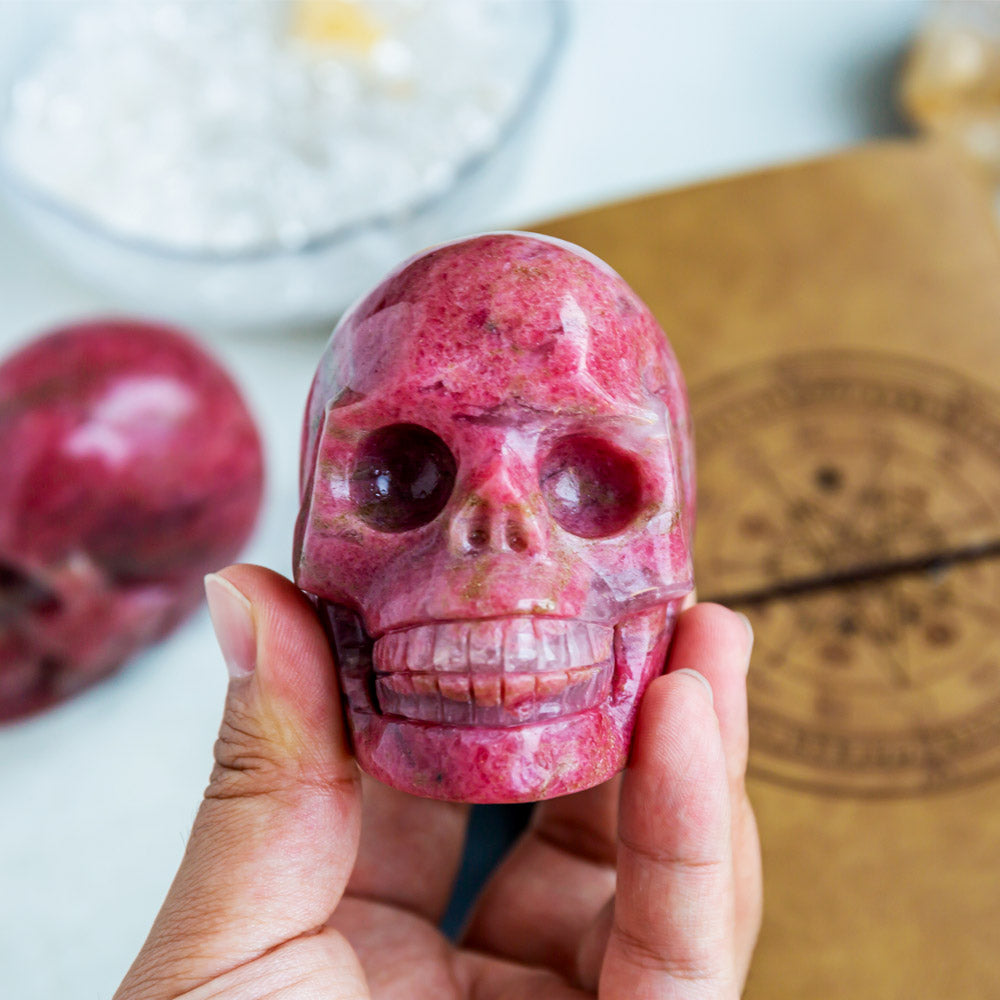 Rhodonite Skulls