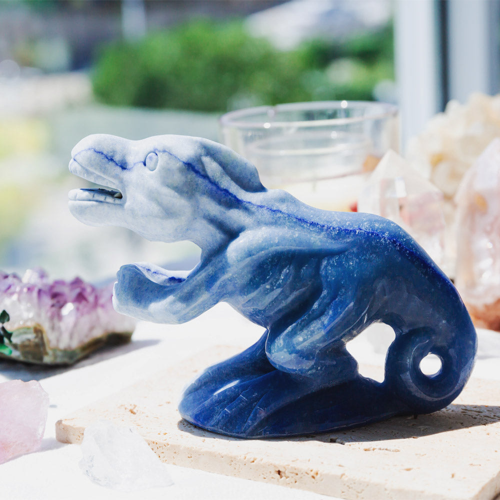 Blue Aventurine Tyrannosaurus