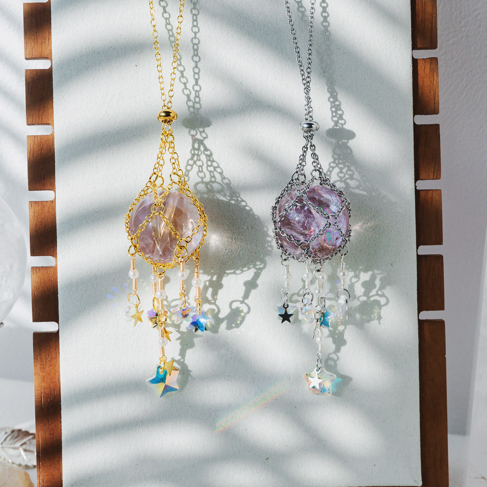 Interchangeable Crystal Sphere Pendulum Pendant