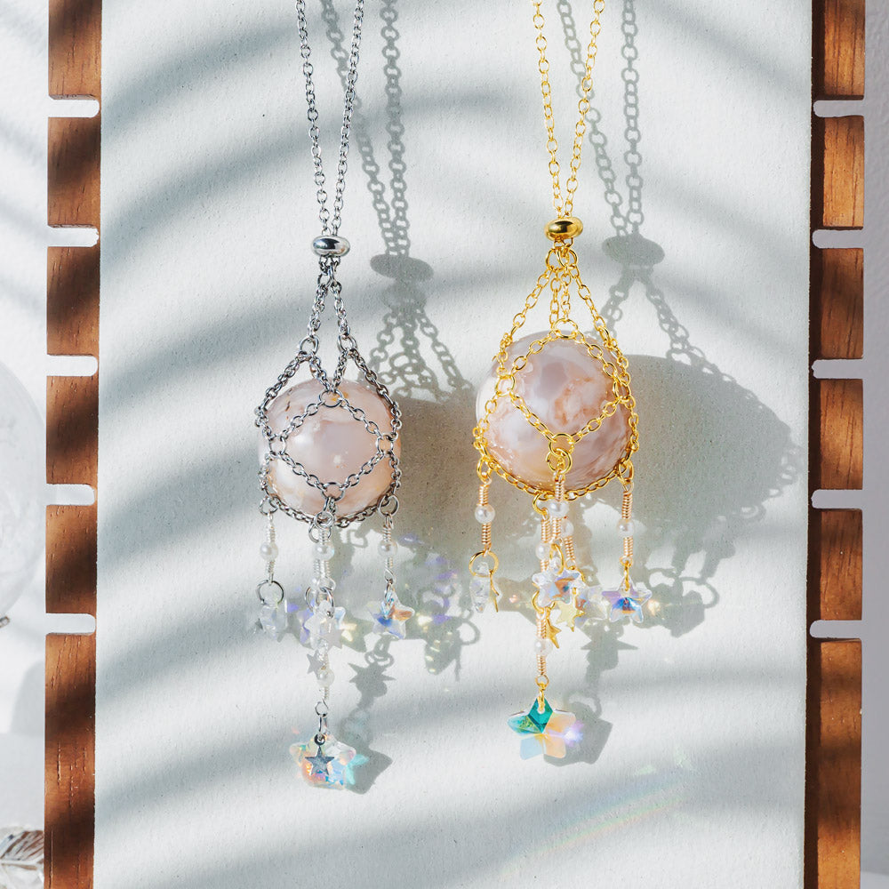 Interchangeable Crystal Sphere Pendulum Pendant