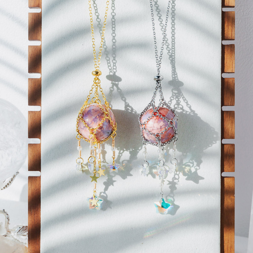 Interchangeable Crystal Sphere Pendulum Pendant