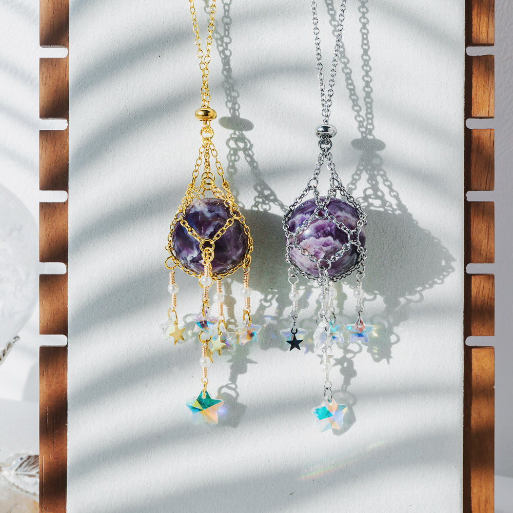 Interchangeable Crystal Sphere Pendulum Pendant