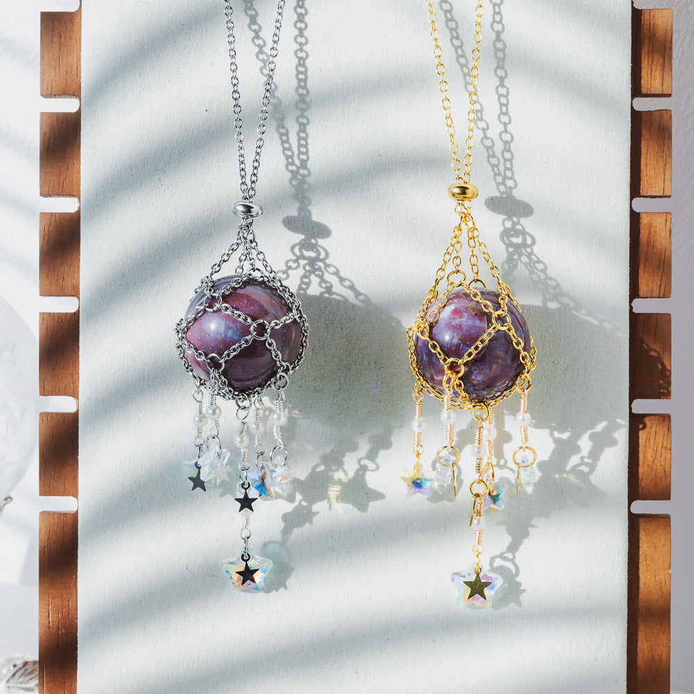 Interchangeable Crystal Sphere Pendulum Pendant