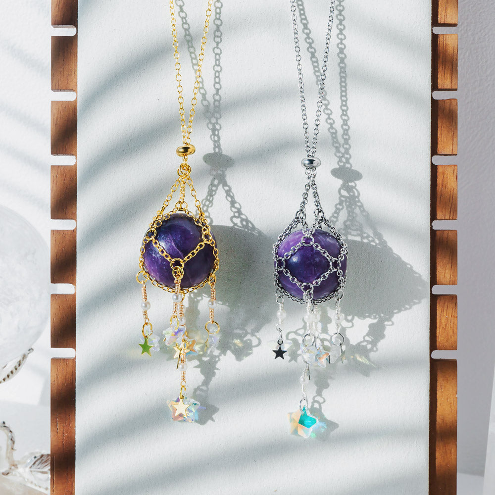 Interchangeable Crystal Sphere Pendulum Pendant